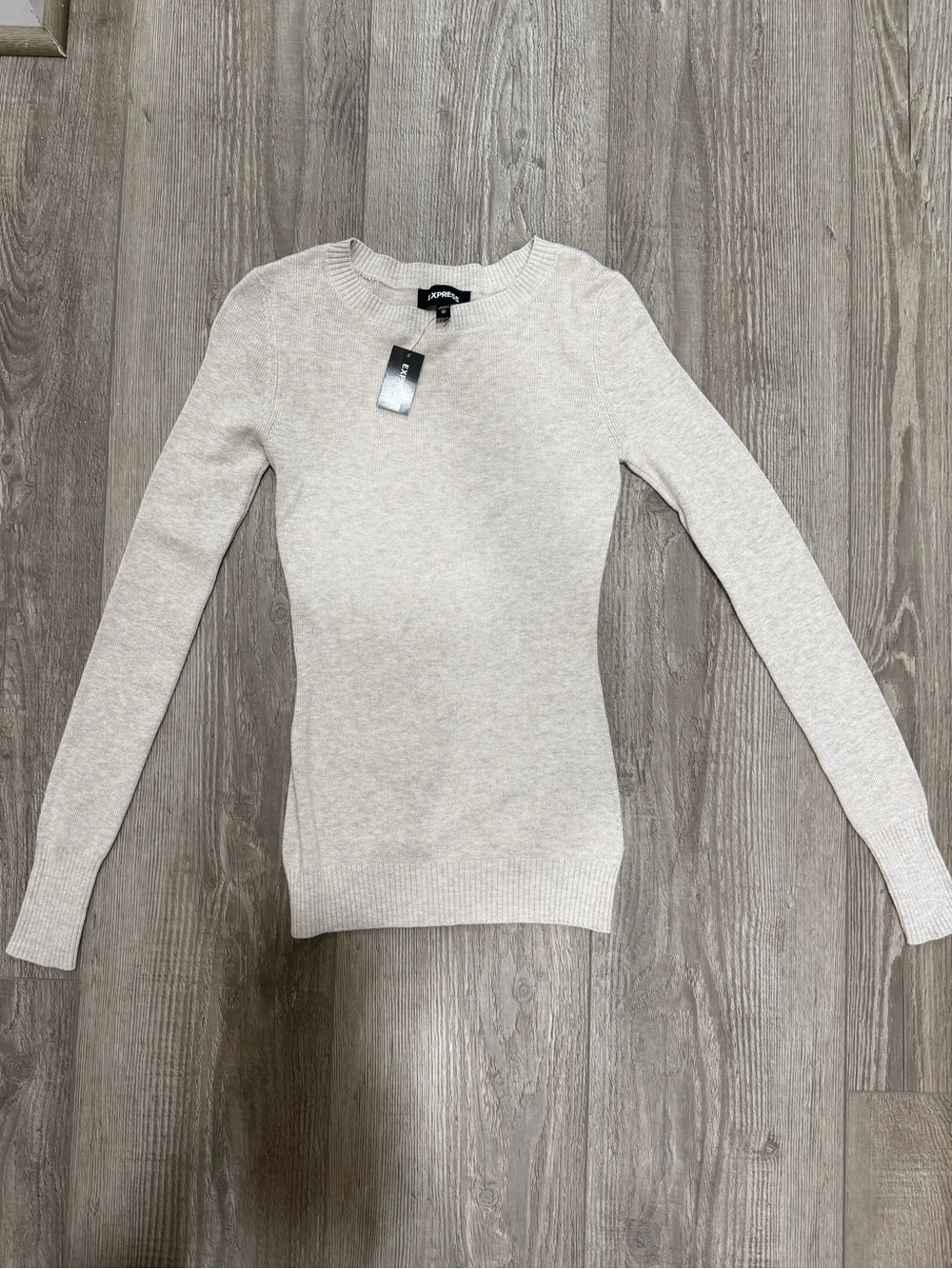Express crew neck fitted sweater